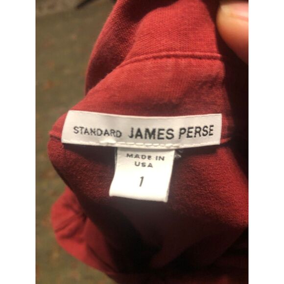Standard James Perse Antique Rose Red Polo Shirt, size 1, Small - Picture 2 of 5